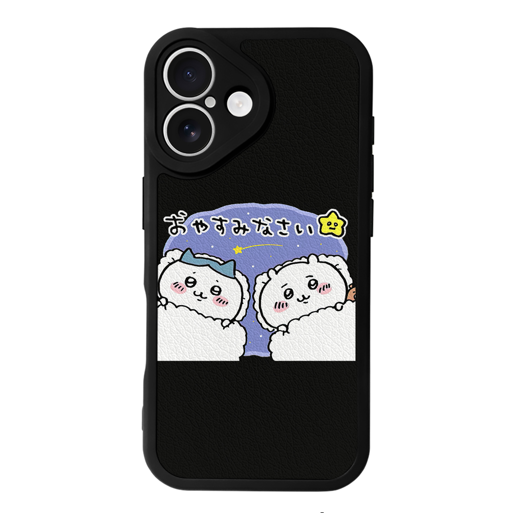 （画像用） ちいかわ ハチワレ Chii-kawa hachiware 【iPhone 16シリーズ対応】シリコンスマホケース（レザー調） 材質：シリコン